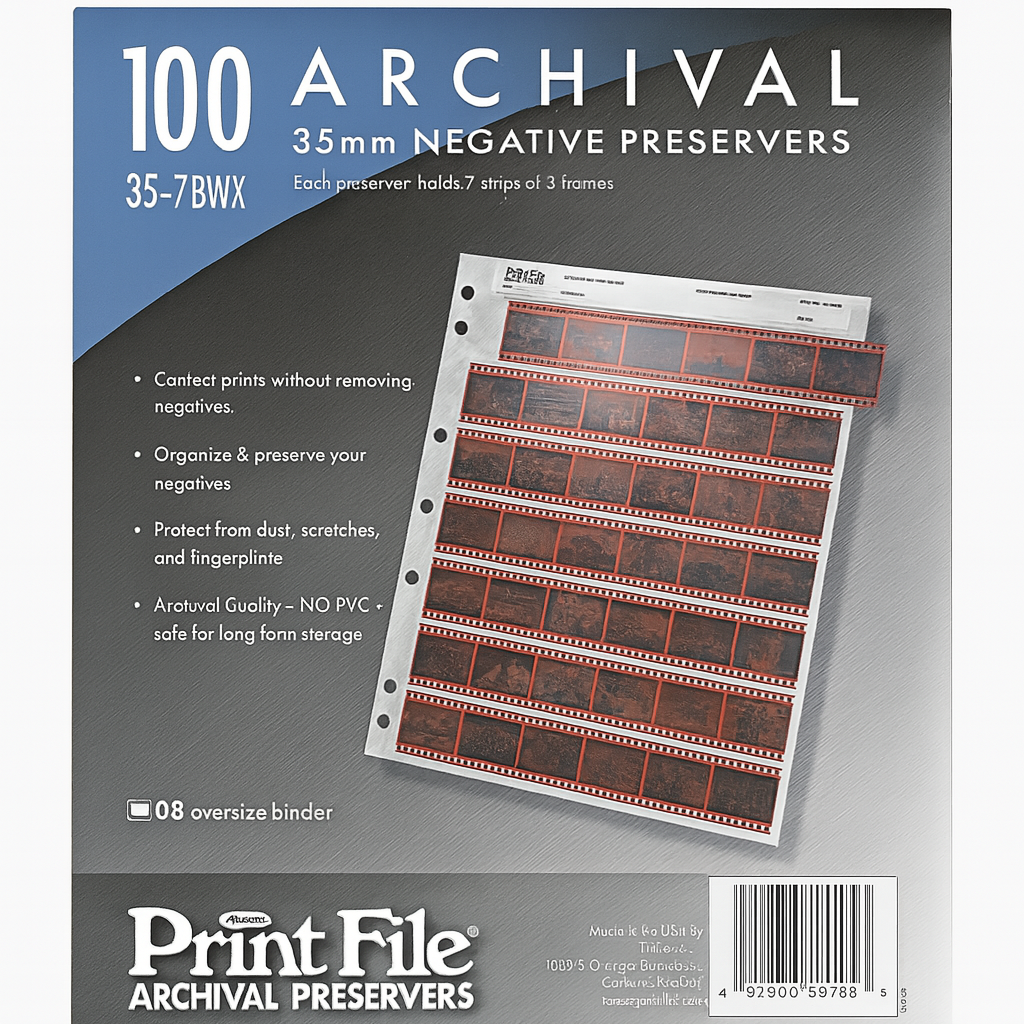 Print File 35‑7BXW – Preservador Archivístico para Negativos 35mm (disponible por unidad)