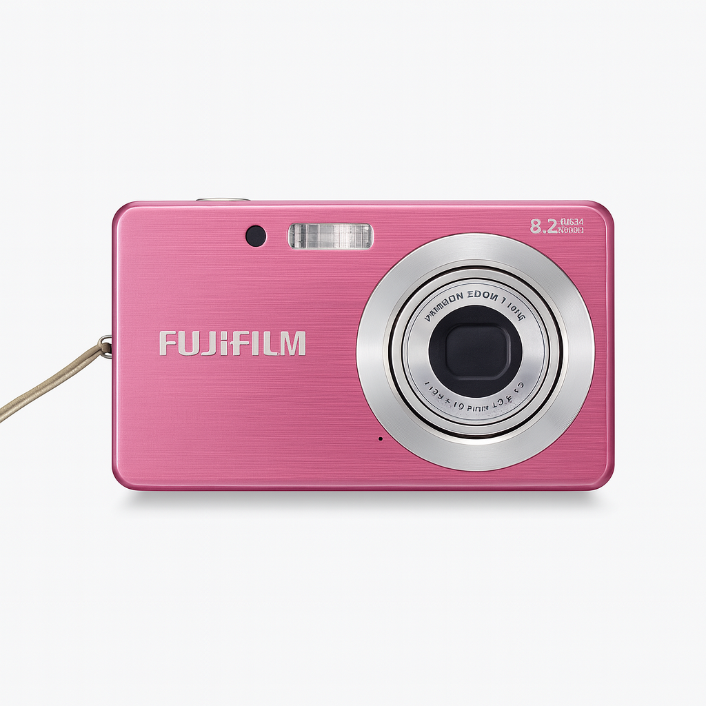 Fujifilm FinePix J12 – Ultra compacta 8 MP | Zoom 3× | Vídeo básico | Diseño metálico
