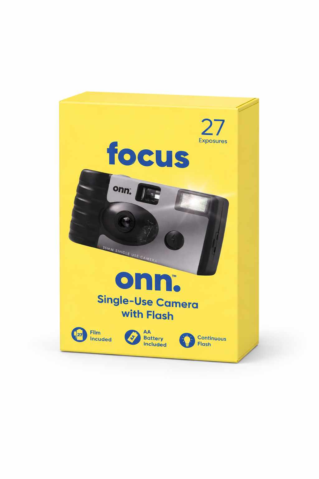 Cámara desechable ONN Focus con flash – 27 exposiciones