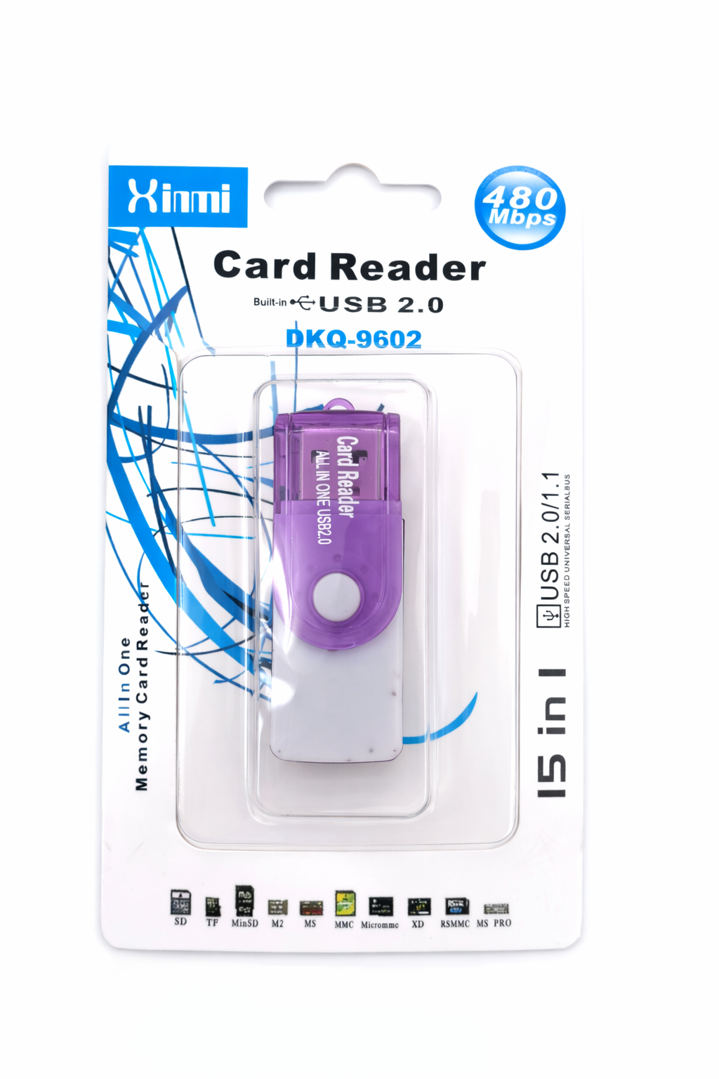 Lector de Tarjetas USB 2.0 – Xinmi DKQ-9602 (15 en 1)