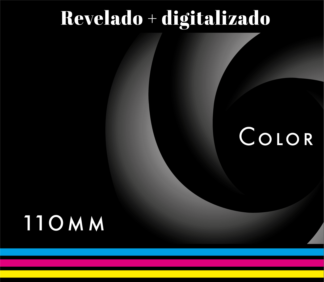 Revelado y digitalizado de película a color 110 (C41)