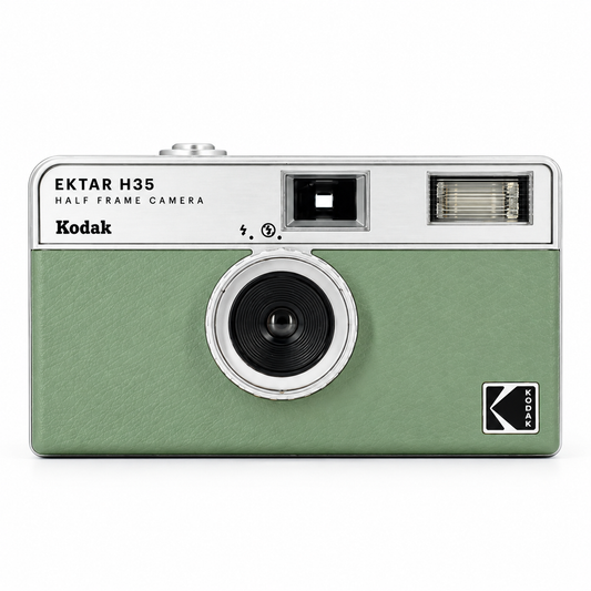 Kodak Ektar H35 – Cámara Analógica Half Frame 35 mm (Verde Salvia)