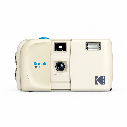 Kodak EC35 – Cámara Analógica Reutilizable 35 mm con Flash (Crema)