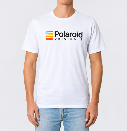 Camiseta Polaroid Originals Blanca – Estilo Retro – Unisex