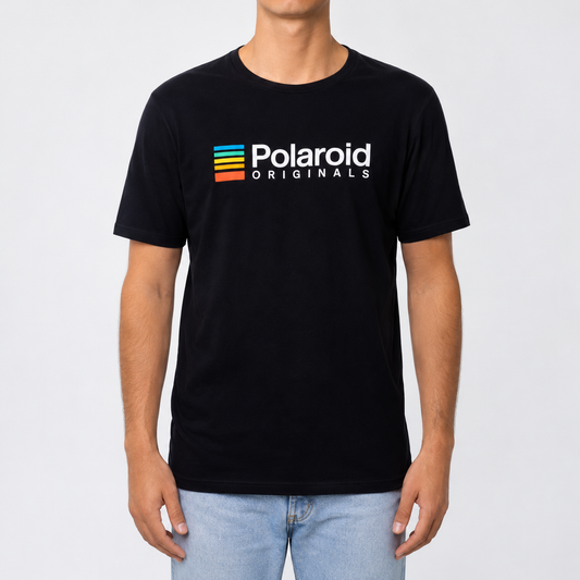 Camiseta Polaroid Originals Negra – Estilo Retro – Unisex