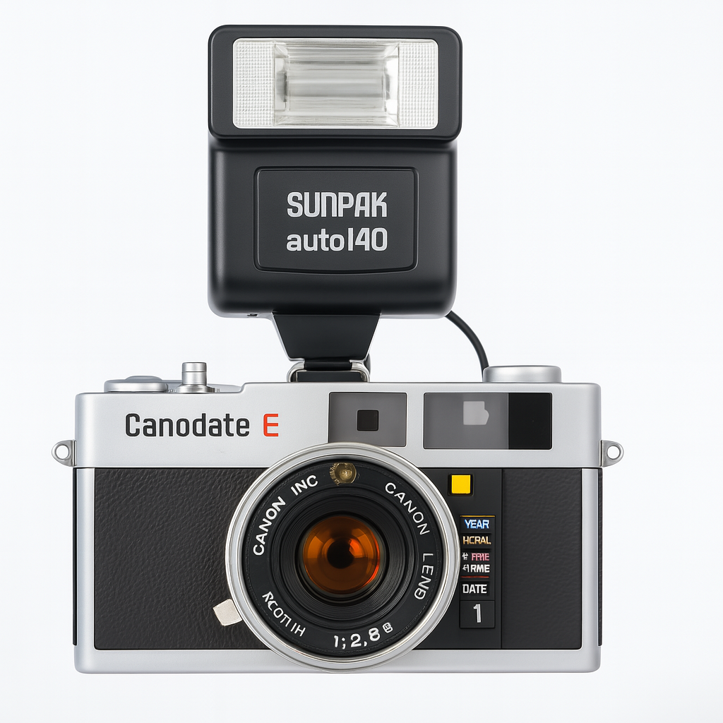 Canon Canodate E – Telémetro 35 mm | Lente fija 40 mm f/2.8 | Exposición EE | Fecha incorporada