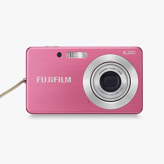 Fujifilm FinePix J12 – Ultra compacta 8 MP | Zoom 3× | Vídeo básico | Diseño metálico