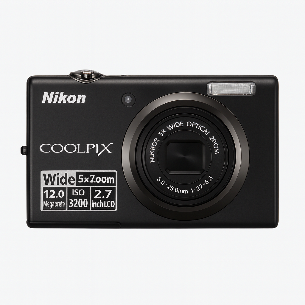 Nikon COOLPIX S570 – Compacta 12 MP | Zoom 5× (28‑140 mm) | VR electrónico | Vídeo HD 720p, color negro