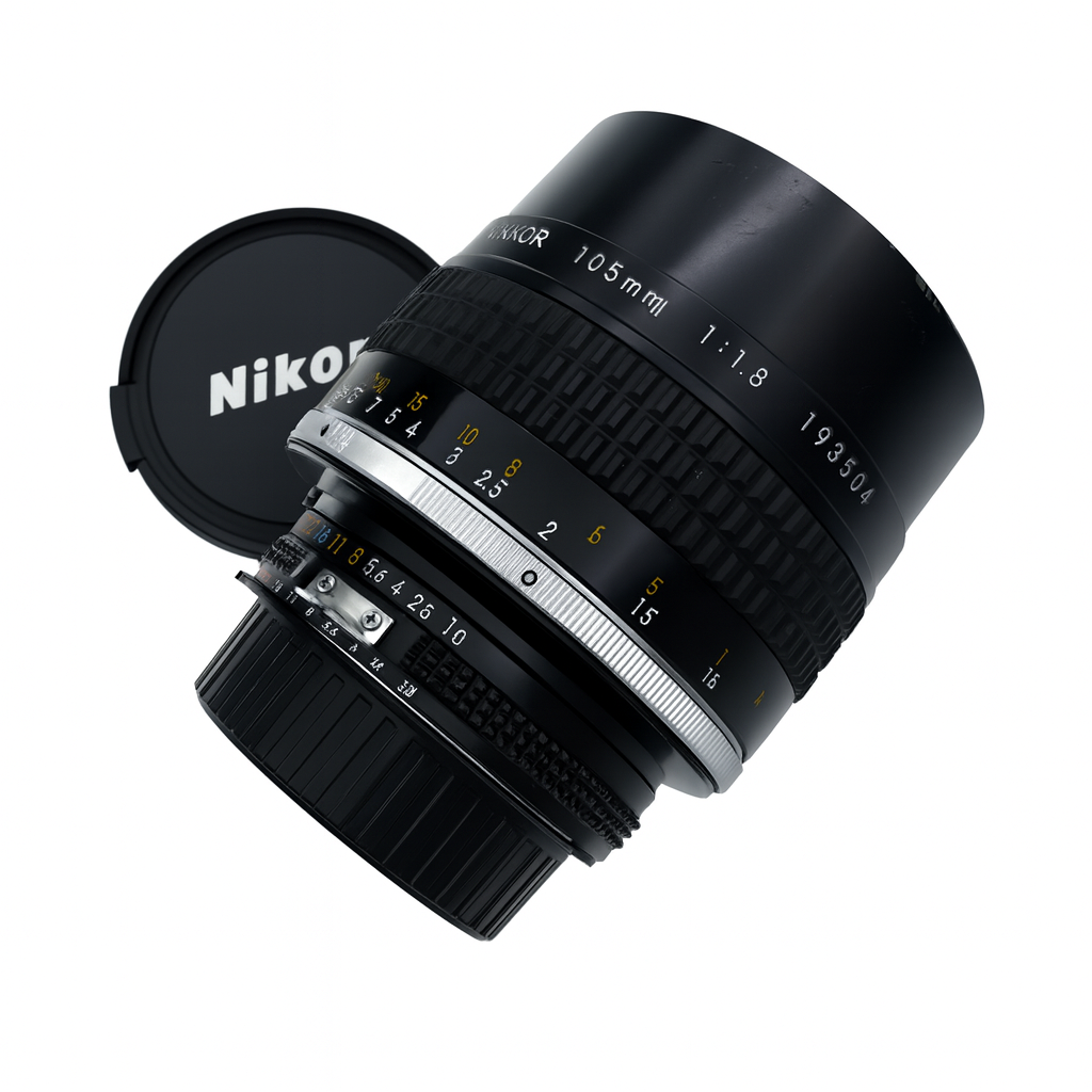 Lente Nikon Nikkor 105 mm f/1.8 AI-S (Montura F) – Retrato Manual – Clásico