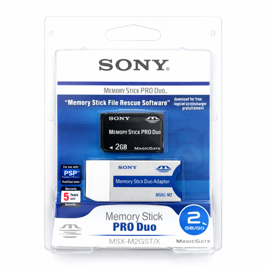ony Memory Stick PRO Duo 2GB – Tarjeta de Memoria con Adaptador