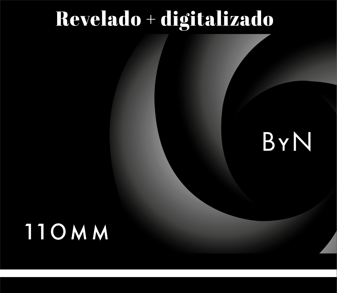 Revelado de película en blanco y negro 110.