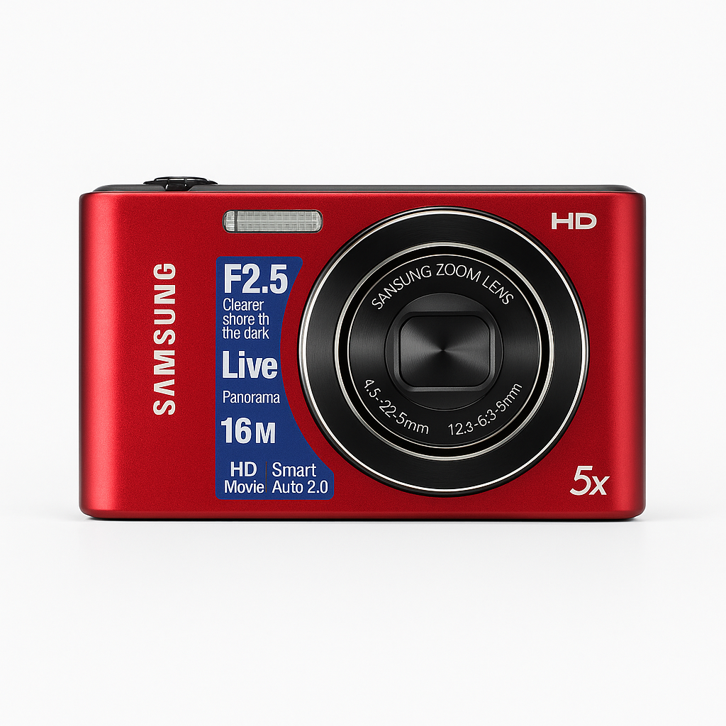 Samsung ST66 – Compacta 16 MP | Zoom 5× | Video HD | Funciones creativas