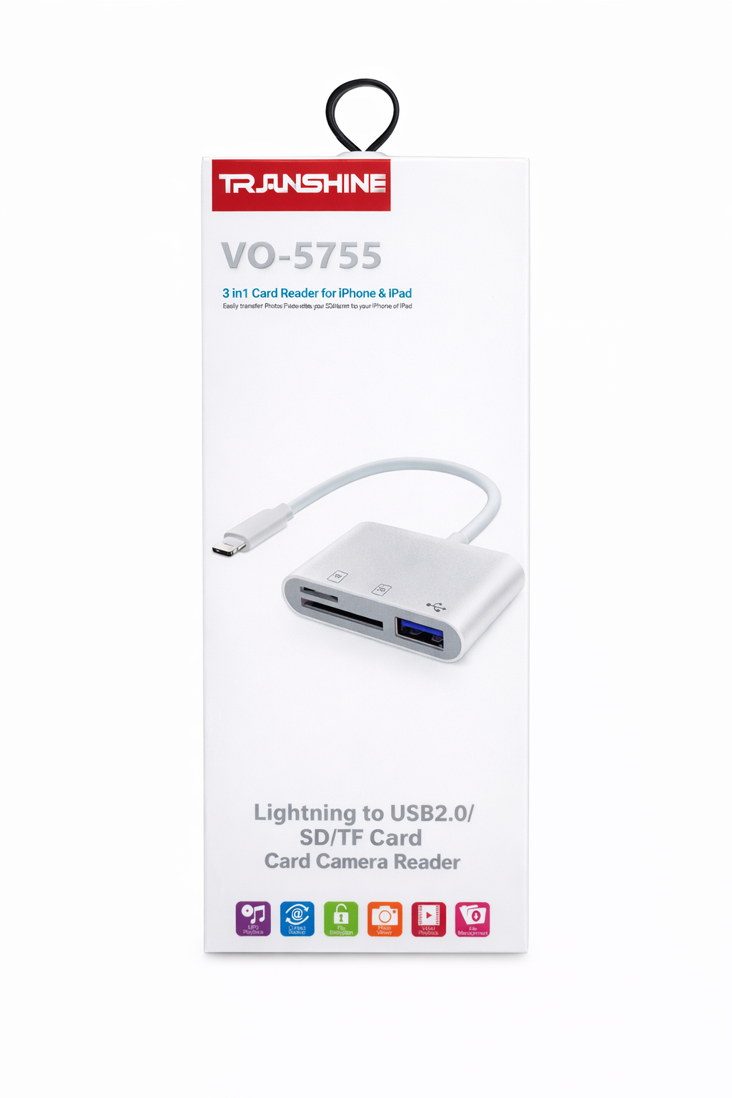 Lector de Tarjetas Lightning a SD / microSD / USB – TranShine VO-5755
